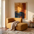Fjord Sofa mit rechter Chaiselongue in senfgelbem Cosmo Mustard Stoff, skandinavisches Design, weiche Linien | Fjord Sofa - Chaise Right - Cosmo Mustard | SACKit