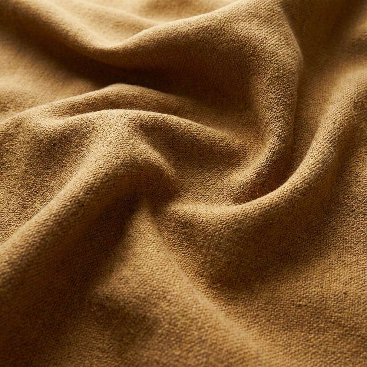 Fjord Sofa mit linker Chaiselongue in senfgelbem Cosmo Mustard Stoff, skandinavisches Design, weiche Linien | Fjord Sofa - Chaise Left - Cosmo Mustard | SACKit