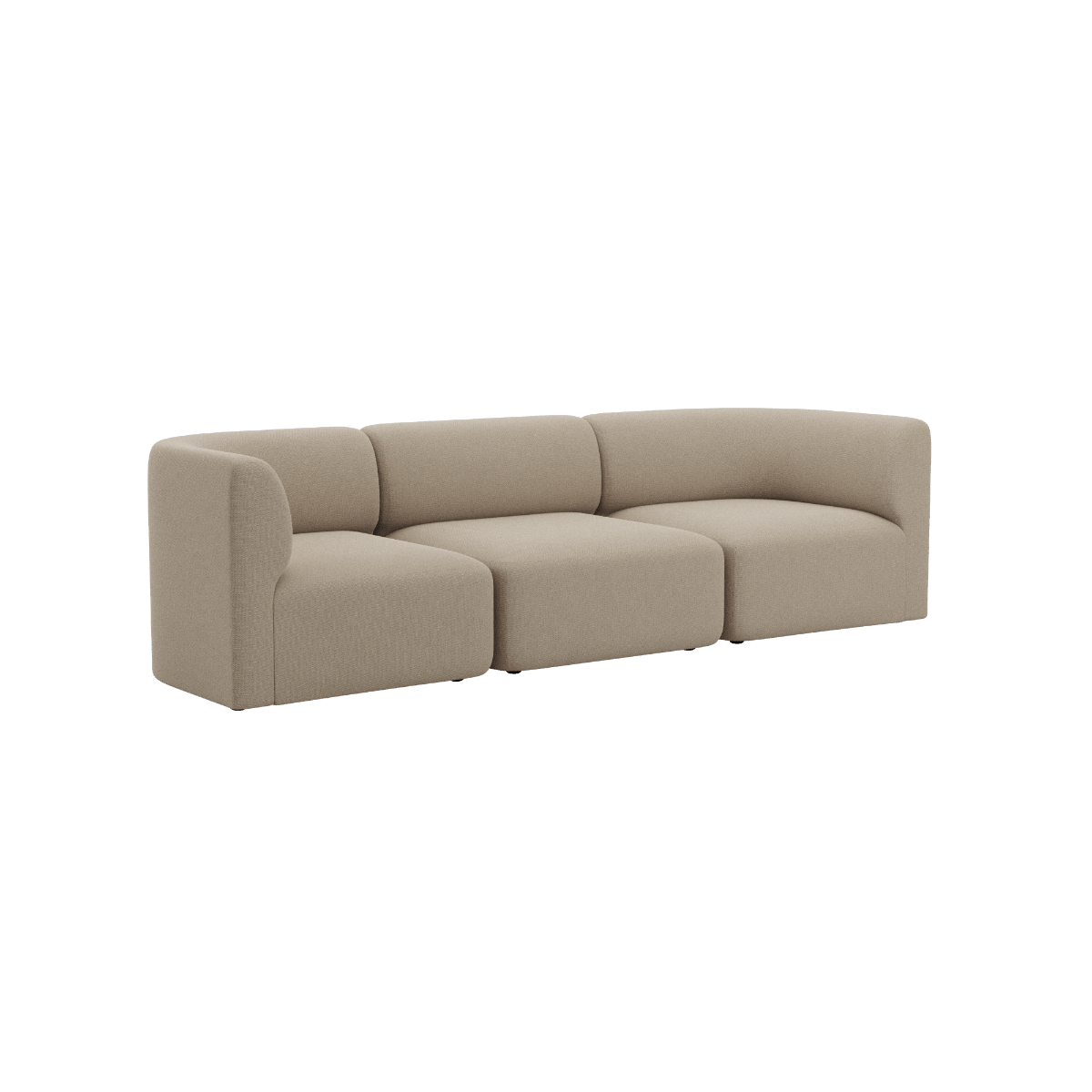 Fjord Sofa - 3 seater | Fjord Sofa - 3 seater - Cosmo Beige Ohne Hocker | SACKit