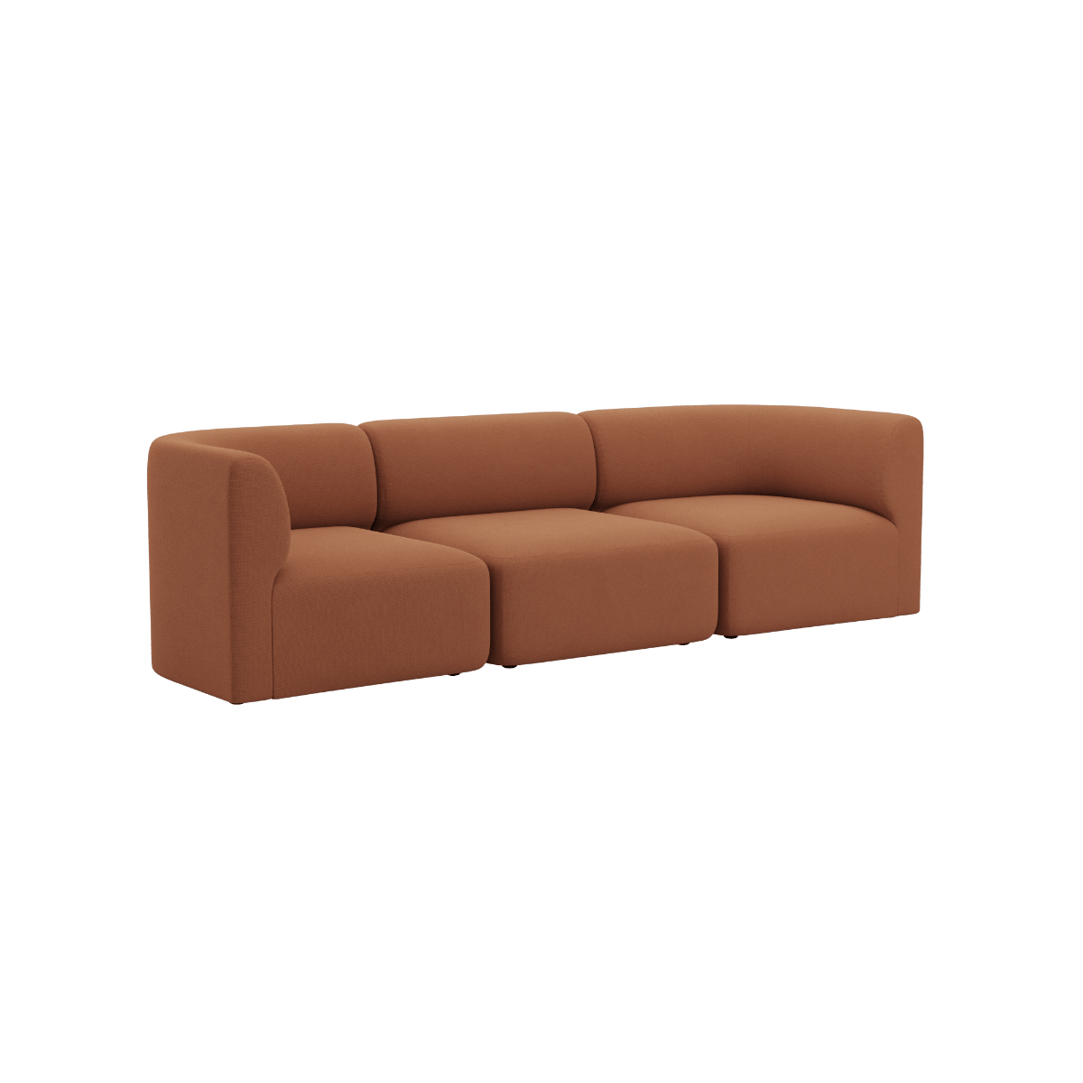 Fjord Sofa - 3 seater | Fjord Sofa - 3 seater - Cosmo Terracotta Ohne Hocker | SACKit