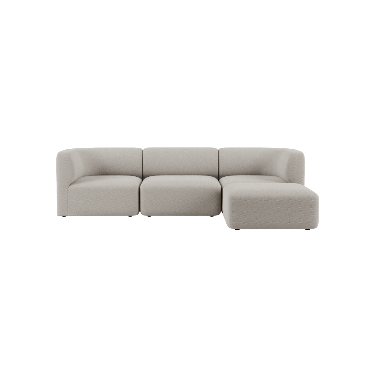 Fjord Sofa - 3 seater | Fjord Sofa - 3 seater - Sealife Ivory Mit Hocker | SACKit