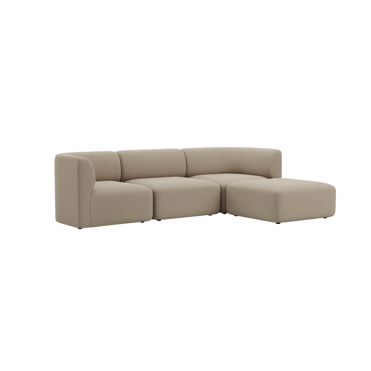 Fjord Sofa - 3 seater | Fjord Sofa - 3 seater - Cosmo Beige Mit Hocker | SACKit