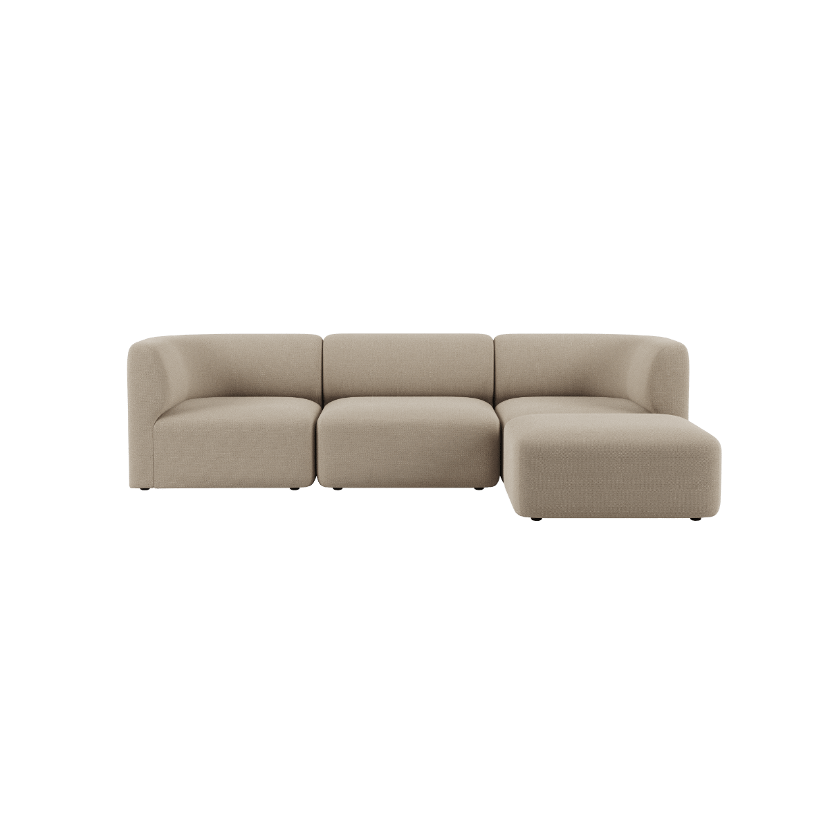 Fjord Sofa - 3 seater | Fjord Sofa - 3 seater - Cosmo Beige Mit Hocker | SACKit