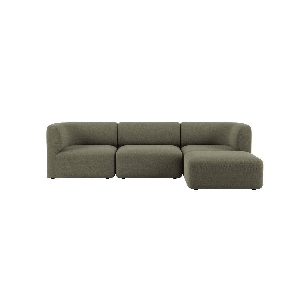 Fjord Sofa - 3 seater | Fjord Sofa - 3 seater - Cosmo Olive Mit Hocker | SACKit