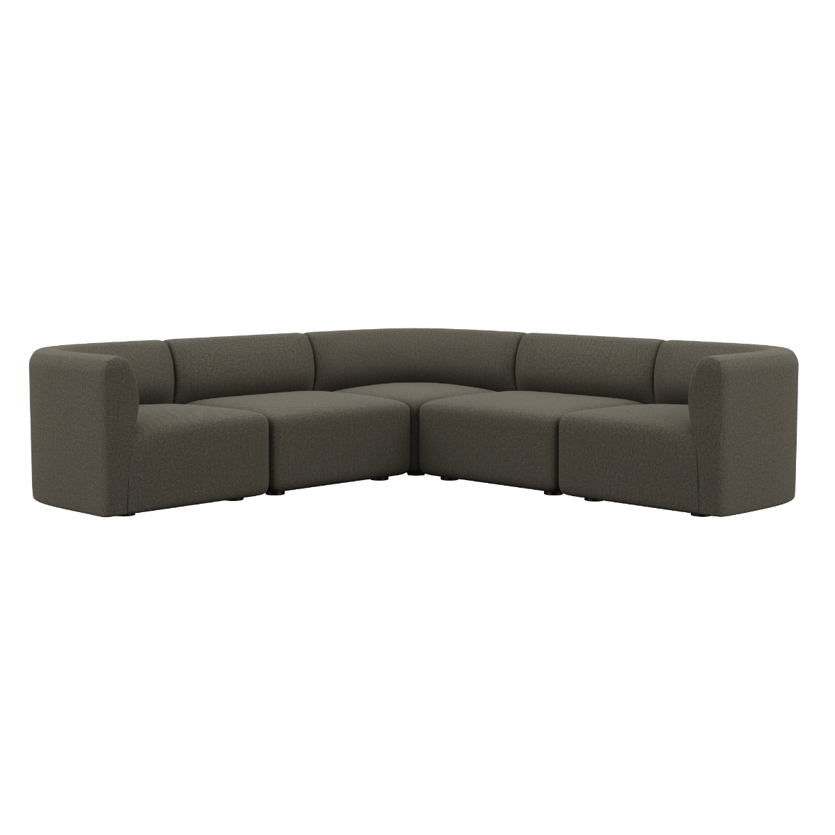 Fjord Sofa Ecksofa in Sealife Braun mit weichen Linien und skandinavischem Design. | Fjord Sofa - Corner Sofa - Sealife Brown | SACKit
