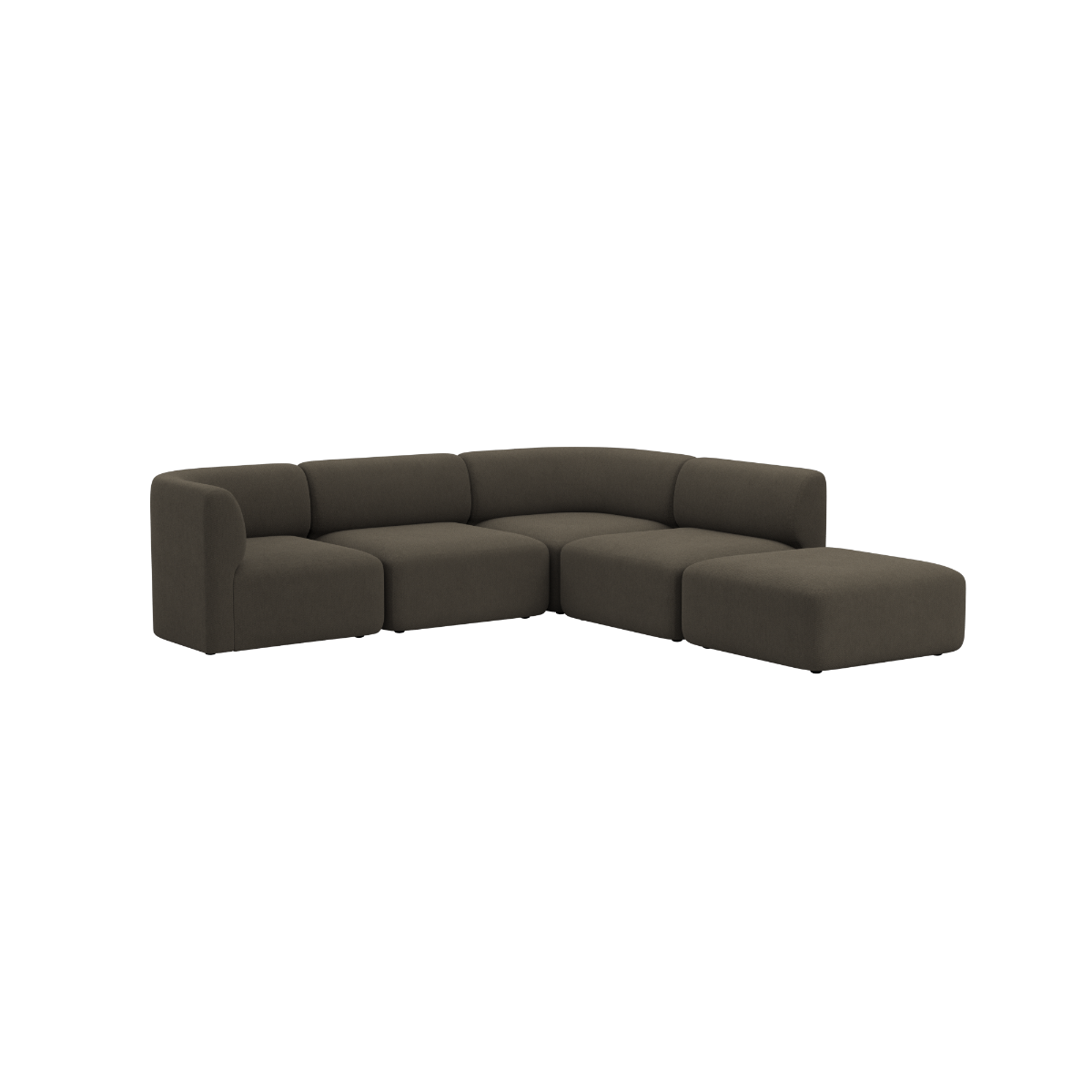 Fjord Sofa - Corner Sofa w/ open end | Fjord Sofa - Corner Sofa w/ open end - Sealife Brown | SACKit