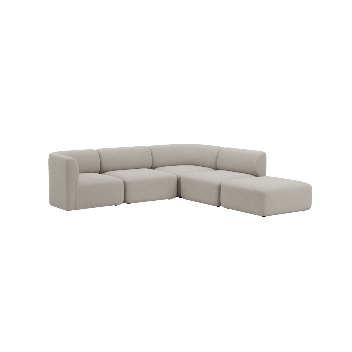 Fjord Sofa - Corner Sofa w/ open end | Fjord Sofa - Corner Sofa w/ open end - Sealife Brown | SACKit