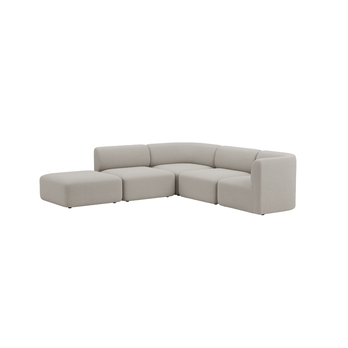 Fjord Sofa - Corner Sofa w/ open end | Fjord Sofa - Corner Sofa w/ open end - Sealife Brown | SACKit