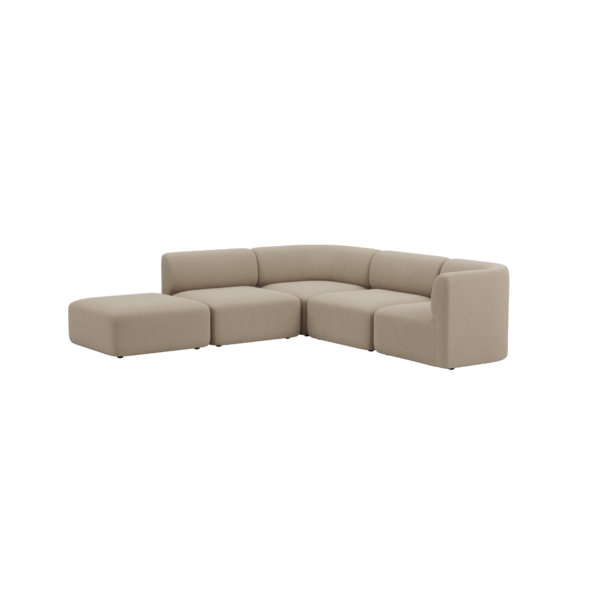 Fjord Sofa - Corner Sofa w/ open end | Fjord Sofa - Corner Sofa w/ open end - Sealife Brown | SACKit