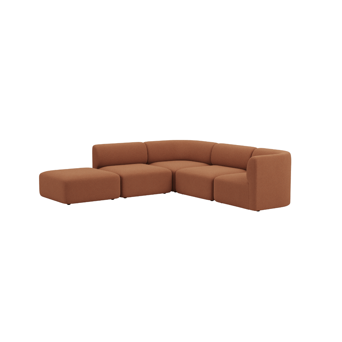 Fjord Sofa - Corner Sofa w/ open end | Fjord Sofa - Corner Sofa w/ open end - Sealife Brown | SACKit