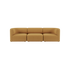 Senfgelbes dreisitziges Fjord Sofa von sackit mit weich gerundeten Armlehnen und klarer skandinavischer Form für stilvolle Innenräume | Fjord Sofa - 3 seater - Cosmo Mustard Ohne Hocker | SACKit