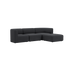Dunkelgraues Fjord Sofa von sackit mit weicher Polsterung und großzügiger Sitzfläche im skandinavischen Design für stilvolle Wohnräume | Fjord Sofa - 3 seater - Cosmo Slate Mit Hocker | SACKit