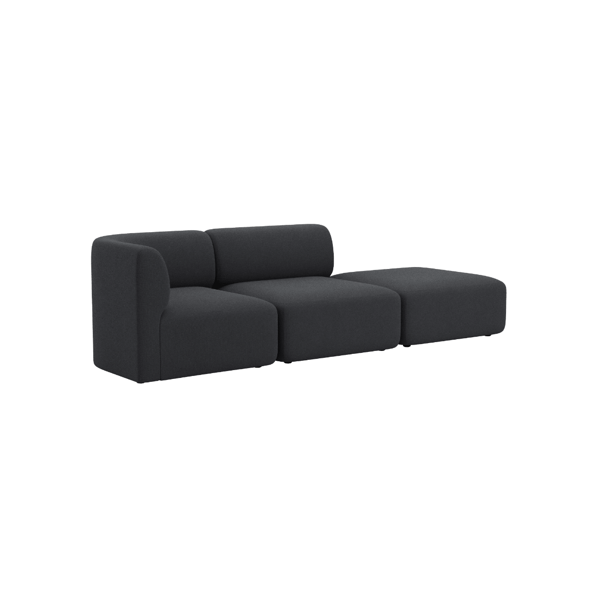 Fjord Sofa - 2 seater w/ open end | Fjord Sofa - 2 seater w/ open end - Cosmo Slate Rechts | SACKit