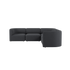Dunkelgraues Fjord Ecksofa von sackit mit großzügiger Sitzfläche und weichen Polstern für stilvollen skandinavischen Komfort im Wohnzimmer | Fjord Sofa - Corner Sofa - Cosmo Slate | SACKit