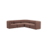 Braunes skandinavisches Ecksofa Fjord Sofa von sackit mit weicher Polsterung und großzügiger Sitzfläche für stilvolle gemütliche Wohnräume | Fjord Sofa - Corner Sofa - Cosmo Clay | SACKit