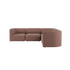 Braunes skandinavisches Ecksofa mit weichen Polstern und großzügiger Recamiere von sackit für stilvolle Wohnräume | Fjord Sofa - Corner Sofa - Cosmo Clay | SACKit