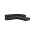 Dunkelgraues Fjord Ecksofa mit offenem Ende und weichen modularen Sitzelementen von sackit für stilvolle skandinavische Wohnräume | Fjord Sofa - Corner Sofa w/ open end - Cosmo Slate | SACKit