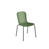 Patio Chair no. One S1 mit olivgrüner Sitzschale und schwarzem pulverbeschichtetem Stahlgestell. | Patio Chair no. One S1 - Olive/Black | SACKit