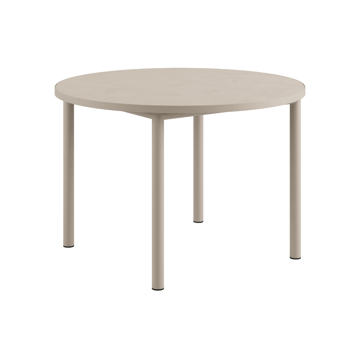 Runder Kirra Dining Tisch mit Keramikplatte und pulverbeschichtetem Aluminiumgestell, taupefarben, Ø110 cm | Kirra Dining table Ø110 Ceramic - | SACKit