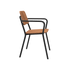 Schwarzer Kirra Patio Chair aus pulverbeschichtetem Aluminium und FSC® - zertifiziertem Teakholz. | Kirra Patio Chair - Black | SACKit