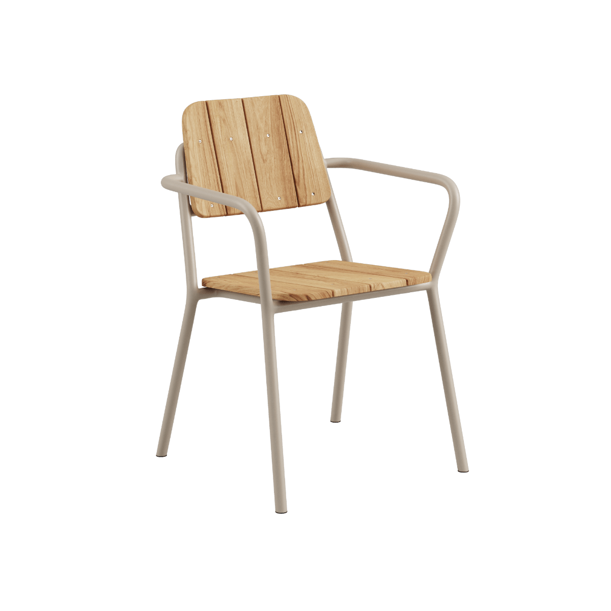 Kirra Patio Chair in taupe mit pulverbeschichtetem Aluminium und FSC - zertifiziertem Teakholz. | Kirra Patio Chair - Taupe | SACKit