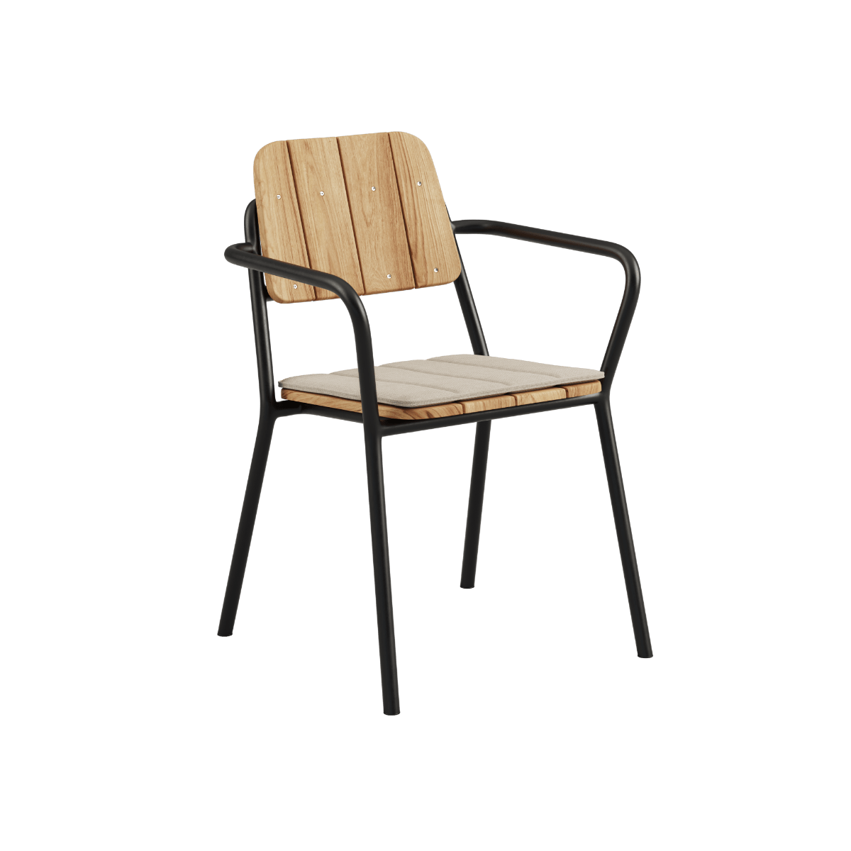 Kirra Patio Chair Sitzkissen in Kirra Noir aus strapazierfähigem Olefin, quadratisch und gepolstert. | Kirra Patio Chair - Cushion - Kirra Sand | SACKit