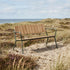 Kirra Patio Bench in Olive aus pulverbeschichtetem Aluminium und FSC - zertifiziertem Teakholz, Outdoor - Bank. | Kirra Patio Bench - Olive | SACKit