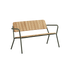 Kirra Patio Bench in Olive mit pulverbeschichtetem Aluminiumgestell und Teakholz - Sitzfläche. | Kirra Patio Bench - Olive | SACKit