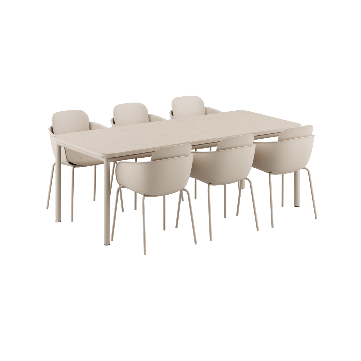 Kirra Dining Table Ceramic & 6 Kirra Patio Chair | Kirra Dining Table Ceramic & 6 Kirra Patio Chair - | SACKit