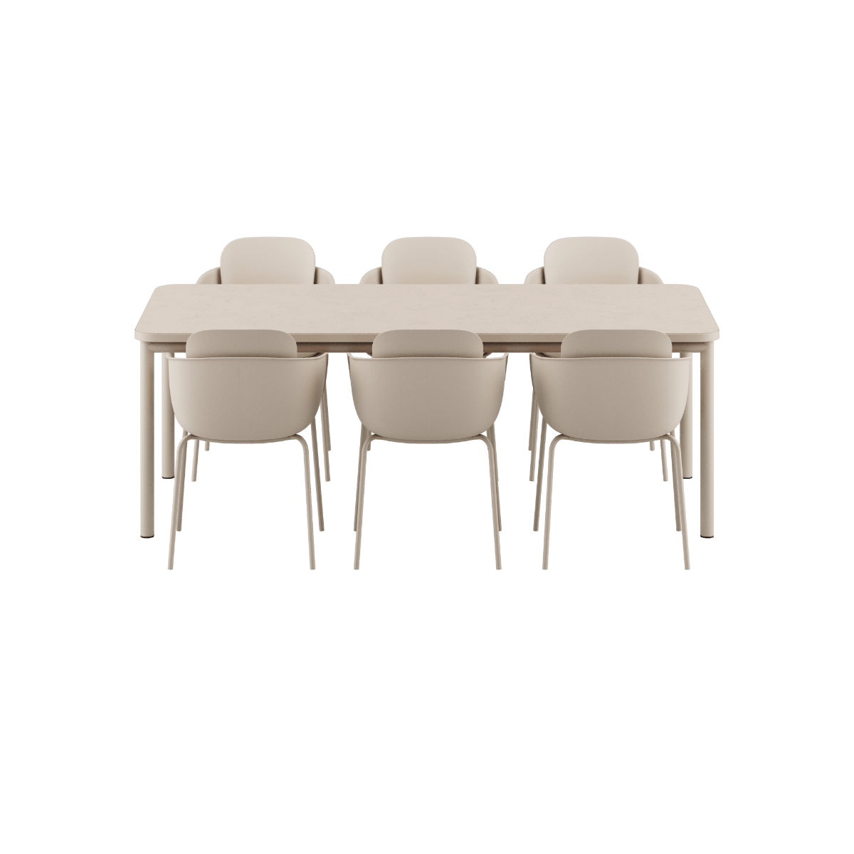 Kirra Dining Table Ceramic & 6 Kirra Patio Chair | Kirra Dining Table Ceramic & 6 Kirra Patio Chair - | SACKit