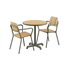 Kirra Café Table und 2 Kirra Patio Chairs in Olive aus Aluminium und FSC - zertifiziertem Teakholz. | Kirra Cafe Table & 2 Kirra Patio Chair - Olive | SACKit