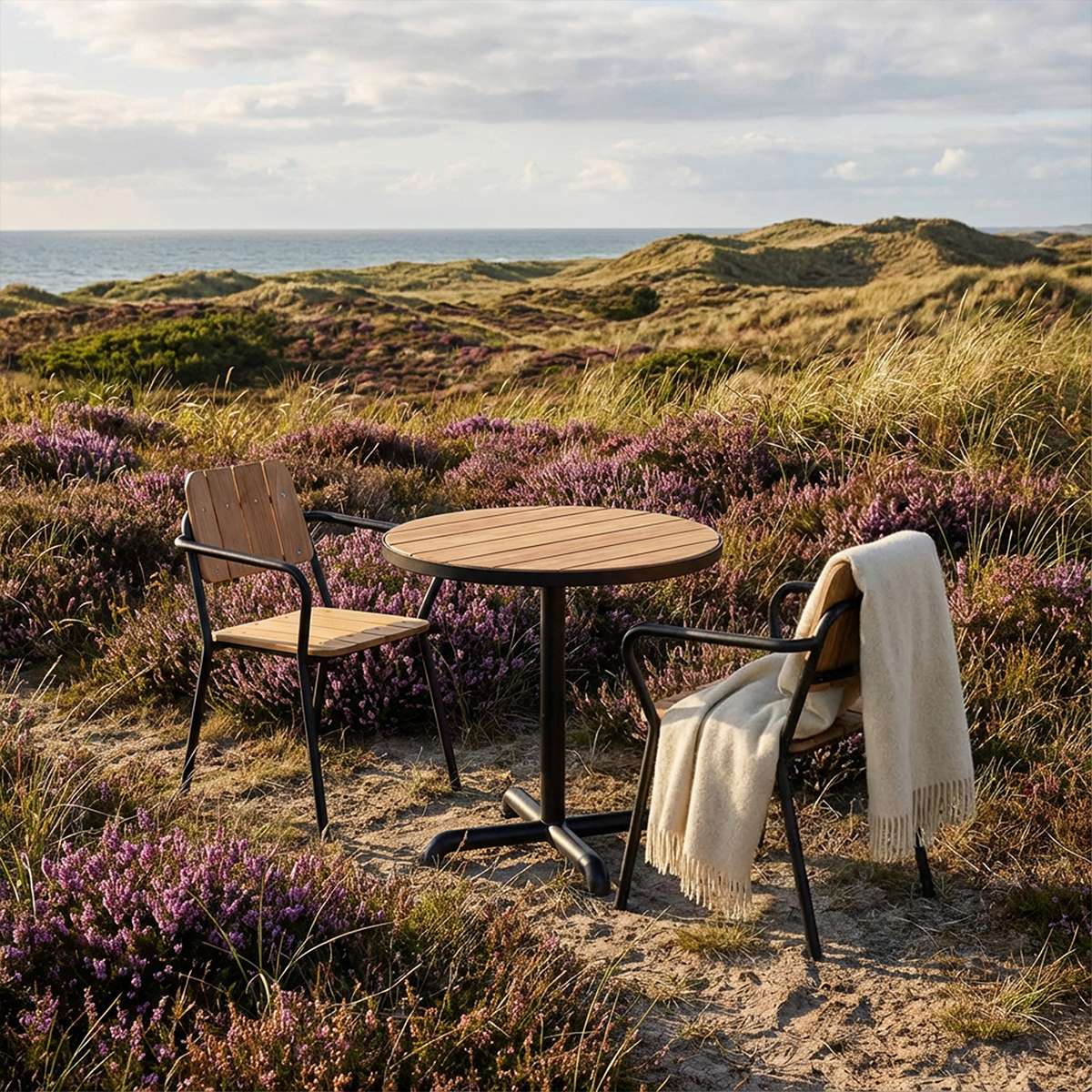 Kirra Cafe Table & 2 Kirra Patio Chair | Kirra Cafe Table & 2 Kirra Patio Chair - Noir | SACKit