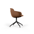 Chair no. One S2 Terra Safari mit zweischaligem Design und Aluminium - Drehfuß, gepolstert mit Leder. | Chair no. One S2 Black Swivel - Luna Walnut Mit Rückholfunktion | SACKit