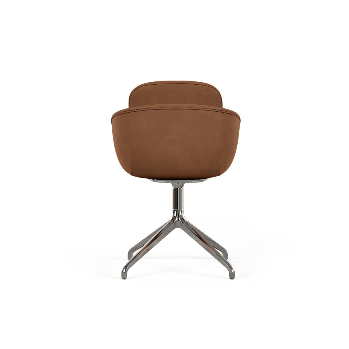 Chair no. One S2 Polished Swivel in Luna Sandstone with polished aluminum swivel base | Chair no. One S2 Polished Swivel - Luna Walnut Ohne Rückholfunktion | SACKit