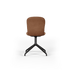 Schwarzer Chair no. One S1 Esszimmerstuhl mit Aluminium - Drehfuß und Terra Safari Polsterung | Chair no. One S1 Black Swivel - Luna Walnut Ohne Rückholfunktion | SACKit
