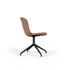 Schwarzer Chair no. One S1 Esszimmerstuhl mit Aluminium - Drehfuß und gepolsterter Sitzfläche aus Leder | Chair no. One S1 Black Swivel - Terra Safari Mit Rückholfunktion | SACKit