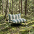 Mollis Lounge Chair in Renesse Olive mit pulverbeschichtetem Aluminiumrahmen und klaren Linien für den Außenbereich | Mollis Lounge Chair - Renesse Olive | SACKit