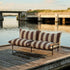 Mollis Lounge Sofa 2 - Sitzer in Renesse Chestnut mit pulverbeschichtetem Aluminiumrahmen im Außenbereich | Mollis Lounge Sofa 2 Seater - Renesse Chestnut | SACKit