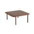 Mollis Coffee Table aus pulverbeschichtetem Aluminium mit getöntem Glas in Chestnut, quadratisch, kompakt. | Mollis Coffee Table - Chestnut | SACKit