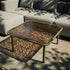 Kompakter quadratischer Mollis Coffee Table in Olivgrün mit pulverbeschichtetem Aluminiumrahmen und getöntem Glas. | Mollis Coffee Table - Olive | SACKit