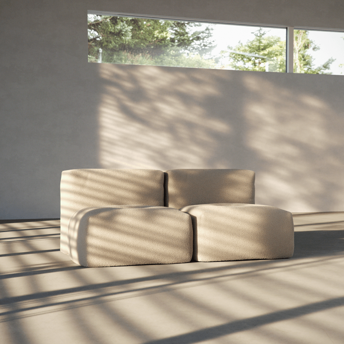 Soft Sofa Indoor - 2 Seater | Soft Sofa Indoor - 2 Seater - Teddy Beige | SACKit