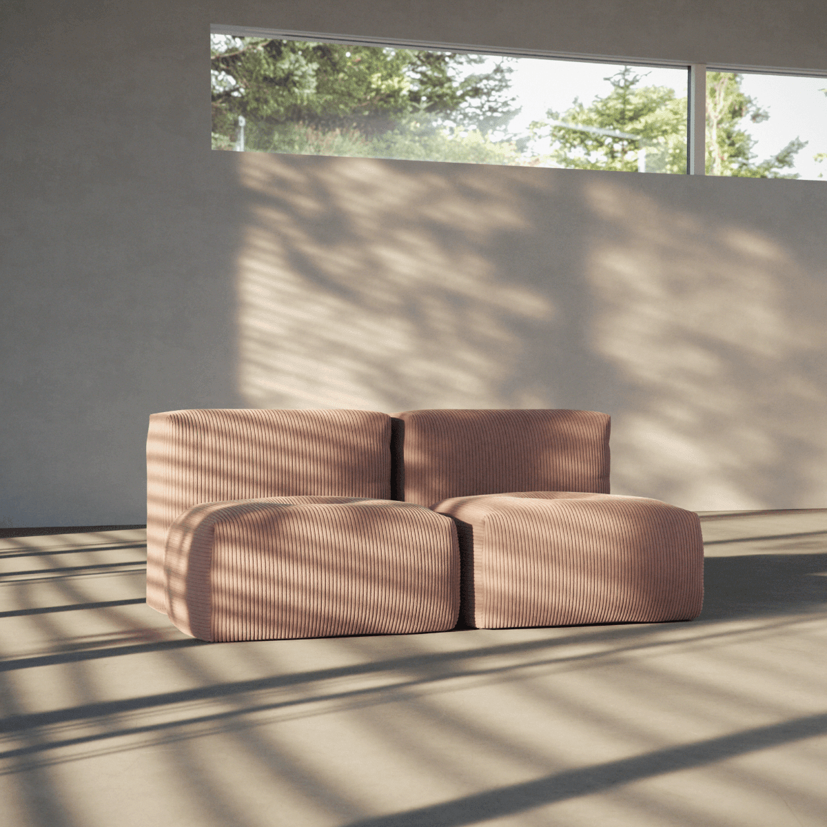 Soft Sofa Indoor - 2 Seater | Soft Sofa Indoor - 2 Seater - Corduroy Rose | SACKit