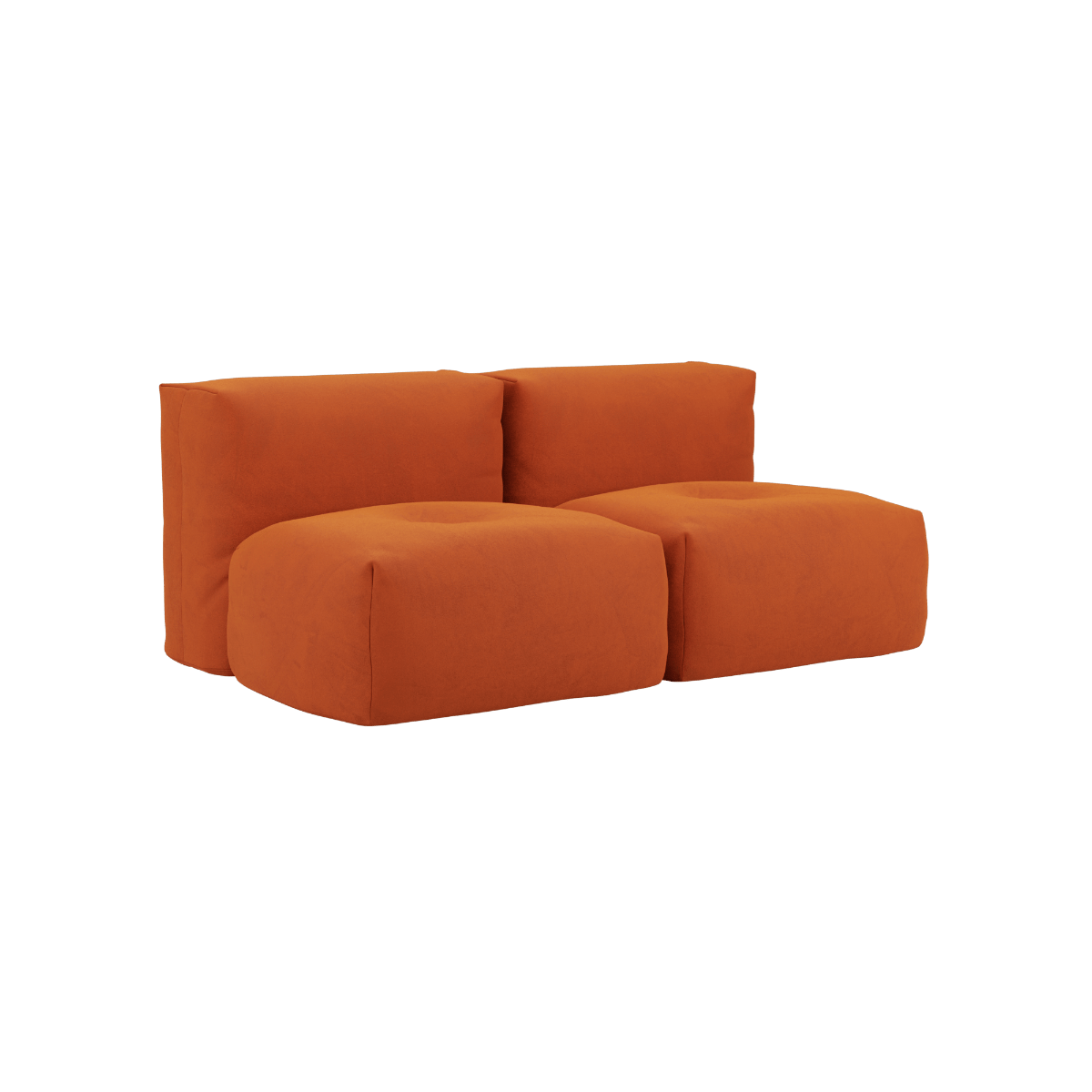Soft Sofa Indoor - 2 Seater | Soft Sofa Indoor - 2 Seater - Orange Jaquard | SACKit
