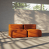 Soft Sofa Indoor - 2 Seater | Soft Sofa Indoor - 2 Seater - Orange Jaquard | SACKit