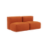 Soft Sofa Indoor 2 - Sitzer in orangefarbenem Jaquard - Stoff ohne Gestell, weich und modular gestaltet | Soft Sofa Indoor - 2 Seater - Orange Jaquard | SACKit