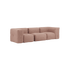 Soft Sofa Indoor 3 - Sitzer in Corduroy Rose ohne Hocker, weiches, modulares Design | Soft Sofa Indoor - 3 Seater - Corduroy Rose Ohne Hocker | SACKit