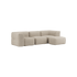 Soft Sofa Indoor 3 - Sitzer in Teddy Beige mit Hocker, weiche Polsterung ohne Gestell. | Soft Sofa Indoor - 3 Seater - Teddy Beige Mit Hocker | SACKit