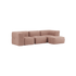 Soft Sofa Indoor 3 - Sitzer mit Corduroy Rose Bezug und passendem Hocker, weiche Polsterung, modernes Design | Soft Sofa Indoor - 3 Seater - Corduroy Rose Mit Hocker | SACKit