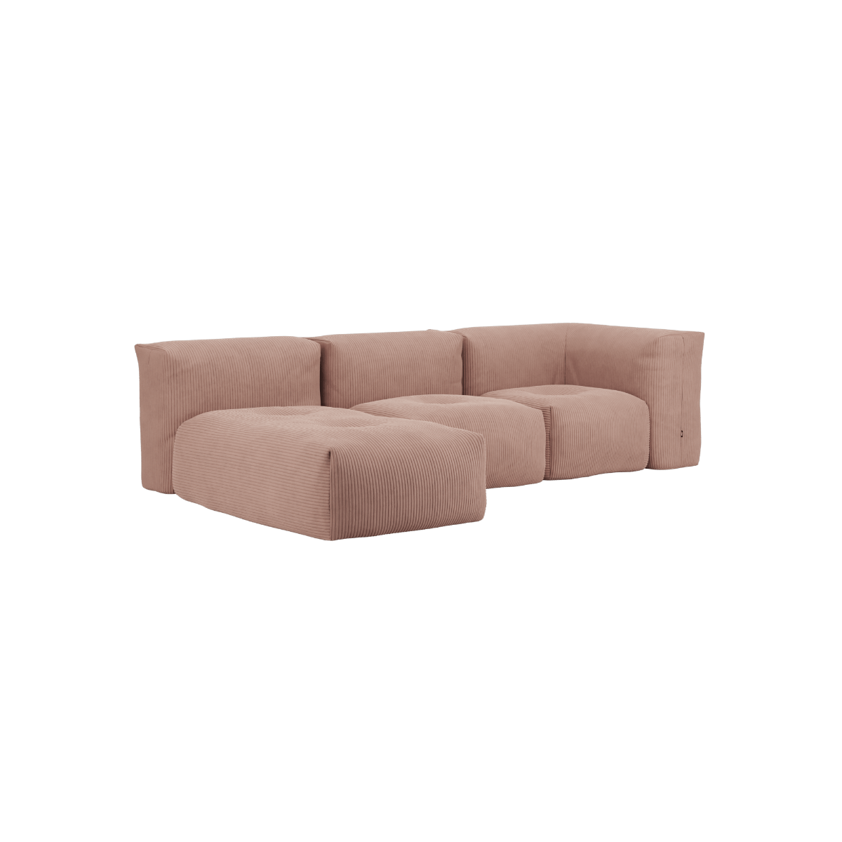Soft Sofa Indoor - 3 Seater w/ Lounger | Soft Sofa Indoor - 3 Seater w/ Lounger - Corduroy Rose | SACKit