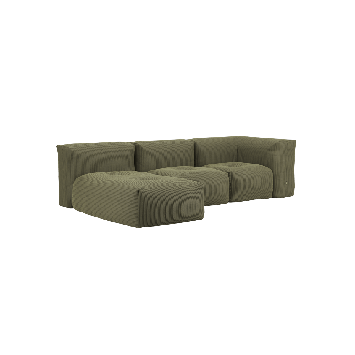 Soft Sofa Indoor - 3 Seater w/ Lounger | Soft Sofa Indoor - 3 Seater w/ Lounger - Corduroy Olive | SACKit